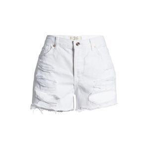 Free People Maggie Mid-Rise Denim Shorts In Optic White - 24